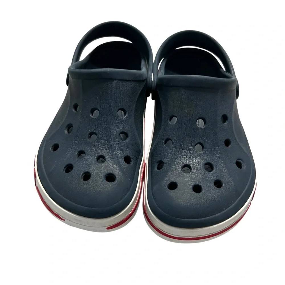 CROCS J1 Kids Bayaband Navy Blue & Red Classic Clog Water Shoes